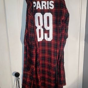 Long plaid flannel
